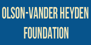 Navy Block with text- Olson- Vander Heyden Foundation
